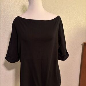 Black Boatneck Shirt